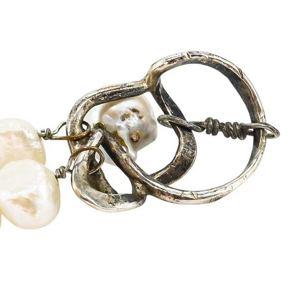 Antique William B Kerr 4730 Arts & Crafts Style Baroque Pearl Bracelet 8.25 In - Picture 4 of 12